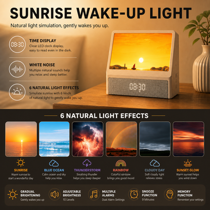 LumiRise™ – Circadian Rhythm Sunrise Clock