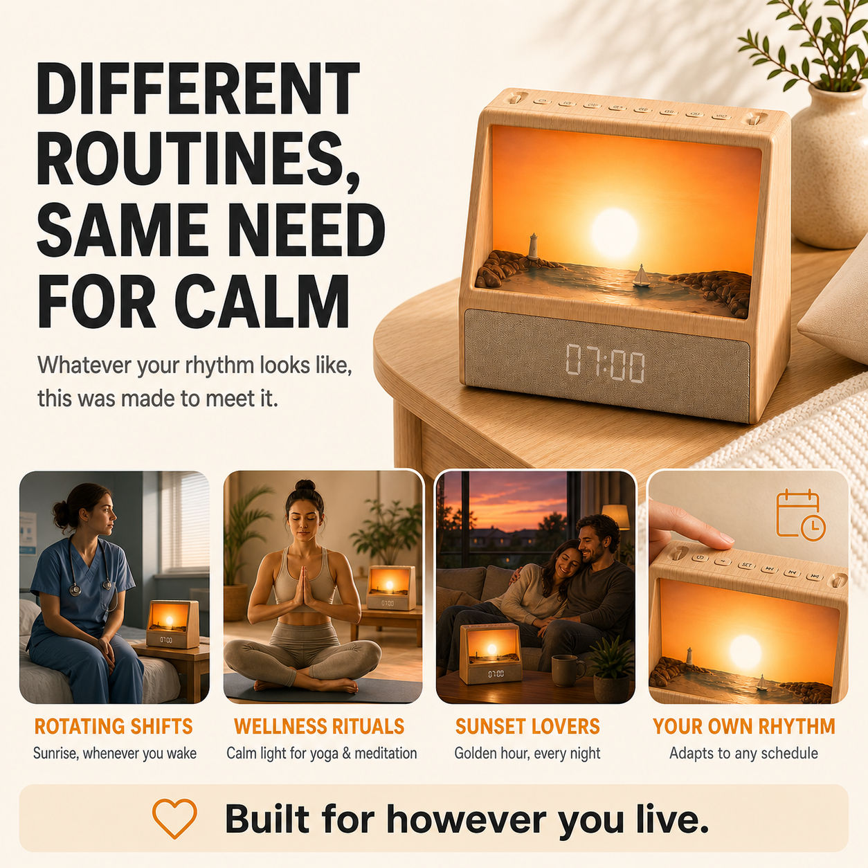 LumiRise™ – Circadian Rhythm Sunrise Clock