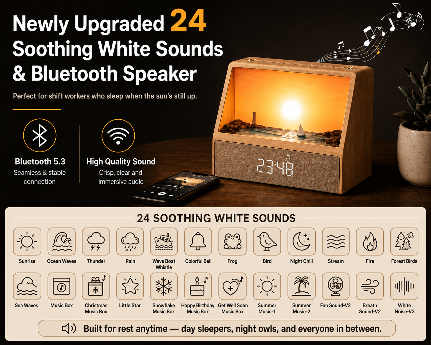 LumiRise™ – Circadian Rhythm Sunrise Clock