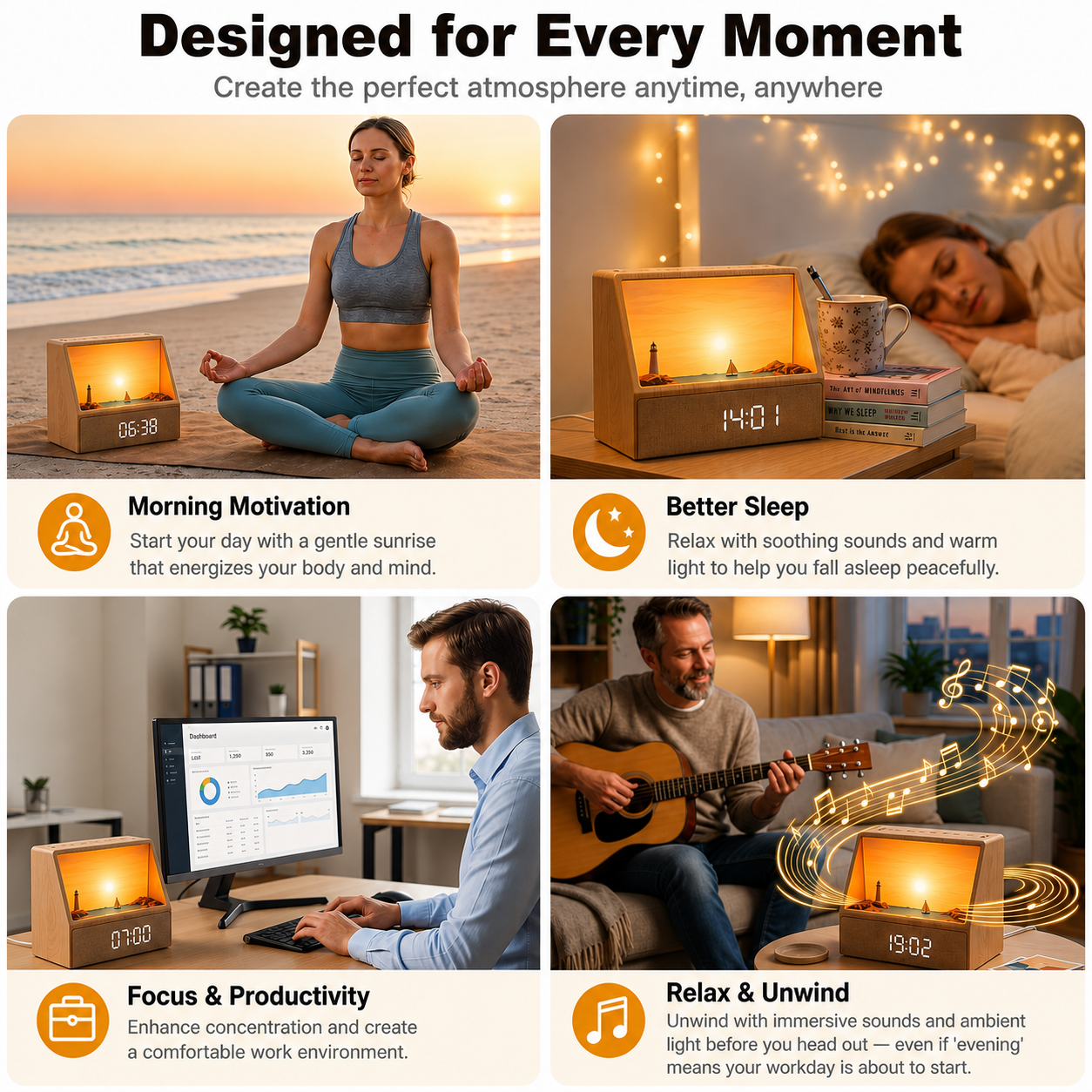 LumiRise™ – Circadian Rhythm Sunrise Clock